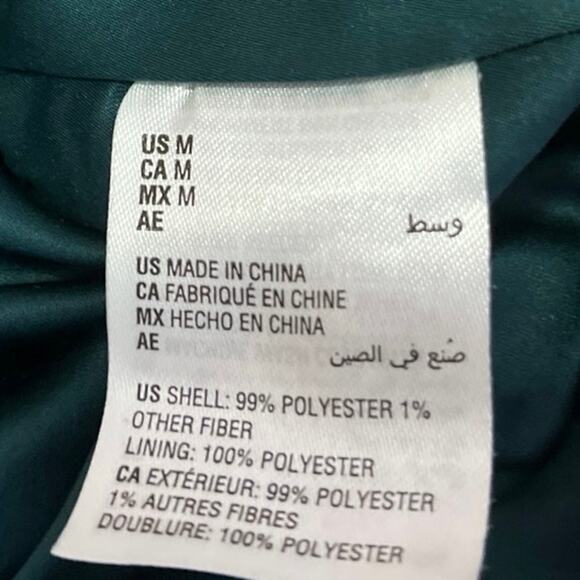 And Now This Women's Green Plaid Checkered Flannel Crop Blazer Coat Jacket Sz M - Picture 5 of 5